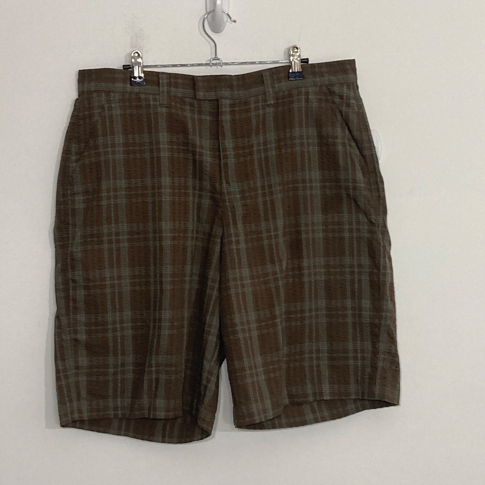 Patagonia Mens Shorts 34 Brown Plaid Organic Cotton Outdoor Preppy Casual